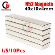 Lot 5/10x Big Strong Block Bar Fridge Magnets 40x10x4mm Rare Earth Neodymium N52