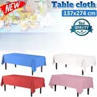 Rectangle Waterproof Plastic Disposable Party Tablecloth Cover Wedding Birthday