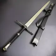 New Beautiful Handmade Witcher Sword Of Geralt Of Rivia Feline Viking Sword Gift