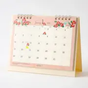 Japan Midori Calendar Desktop M 2025 Flower Print From Japan 14.5x18cm