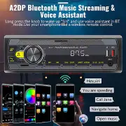 Single Din Car Stereo Bluetooth 5.0 Multimedia Audio Receiver Push Talk Assist
