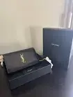 YSL Saint Laurent Cassandra Chain Wallet Shoulder Bag in Black