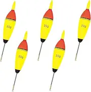 5 Pcs NUZAMAS Fishing Floats EVA Foam Floats Fishing Bobbers Glow in The Dark Glowing Bobbers Luminous Fishing Floats Night Fishing Floats for Pike Perch Carp Bass
