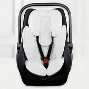 GFU Infant Car Seat Insert, Extra Soft Baby Carseat Head Support for Newborn Head & Body Support, Reversible 2-in-1 Baby Carseat Insert Cushion for Strollers, Bouncers(Beige)