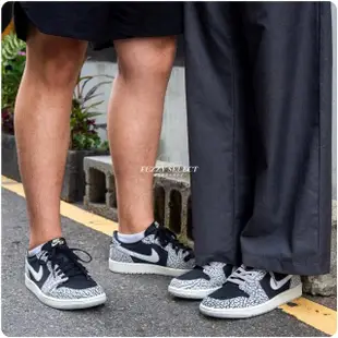 【NIKE 耐吉】Air Jordan 1 Retro Low OG GS 黑灰 爆裂紋 大童(CZ0858-001)