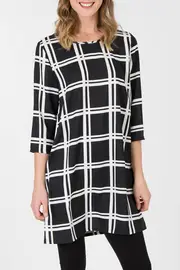 Check Tunic--SUNN-130069D