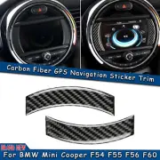For Mini Cooper F54 F55 F56 F60 Carbon Fiber GPS Navigation Sticker Trim AA (for: Mini)