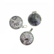 Natural Amethyst Gemstone Tree of Life Pendant - GEM172