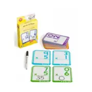 LCBF Reusable Write and Wipe Multiplication 0/12 Flash Cards Ages 6 and Up