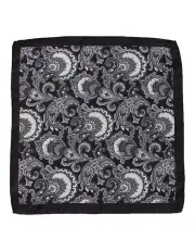 [Dom Bagnato] Fan Paisley Silk Pochette in Black