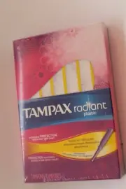 Tampax Radiant Regular Absorbency Unscented Plastic Tampons 6ct MOVIE PHOTO PROP