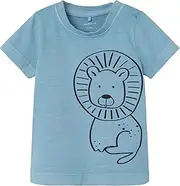 [Name It] Nbnosafir SS Top Box T-Shirt, Blue, 0-3 Months, Blue, 62