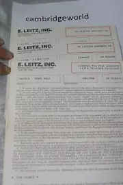 Leitz Leica owner's registry cards UNFILLED 3 PIECES NEW with SERIAL NUMBERS