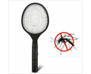 Electric Tennis Racket Mosquito Bug Zapper Insect Killer Battery Black