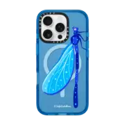 iPhone 16 Pro Impact Case MagSafe Compatible Blue Dragon by Sofia Castellanos
