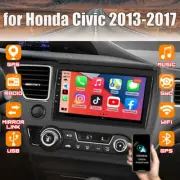 For 2013-2017 Honda Civic Carplay Car Radio Stereo GPS Navi +Cam 32G Android 12