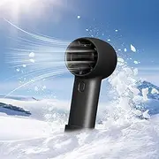 Portable Handheld Fan, Mini Turbo Fans with Digital Display, USB Rechargeable Battery Powered Personal Fan, Gifts for Men/Women, Travel/Camping Essentials(Black)