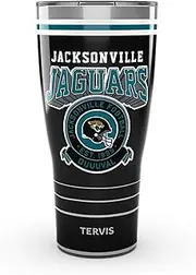Tervis Traveler NFL Jacksonville Jaguars - Vintage Triple Walled Insulated Tumbler Travel Cup Keeps Drinks Cold & Hot, 30oz, Stainless Steel