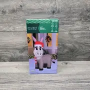 Holiday Living 4ft LED Donkey Santa With Hat Christmas Inflatable Candy Cane New