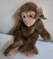 Vintage Russ Berrie Heartcraft Collection Plush Monkey Brown Chimp 9" NWT