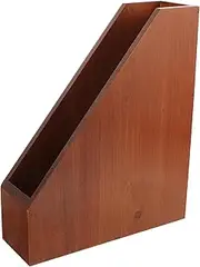 Angoily Box Desktop Storage Boxes Wooden Stacker Brown Bins