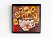 Original Handmade Mixed Media Tapestry Masterpiece (signed by the artist) 12x12"