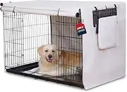 VERABE 600D Dog Crate Cover, Waterproof Pet Kennel Cover with Storage Bag, Fit for 24 Inch Wire Crate Dog Cage, 24 Inches, Beige