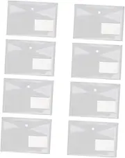 DOITOOL 20Pcs Transparent File Organizers with Snap Button Closure Lightweight Document Folder for Efficient Storage and Easy Access to Certificates and Papers