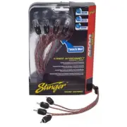 STINGER SI4417 4-CHANNEL DIRECTIONAL TWISTED PAIR RCA INTERCONNECT CABLE 17 FT.