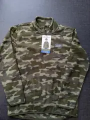 NWT Eddie Bauer Youth Boys Quest Fleece 1/4 Zip Large 14/16 Camo