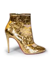Gold Foil Kate Ankle Boots