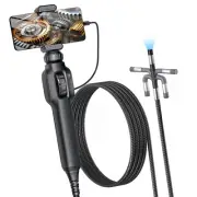 360°Articulating Borescope, Two-Way Endoscope Camera with 8 LED Light,IP67 Wa...