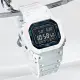 【CASIO 卡西歐】G-SHOCK 藍牙連線 未來科幻方形電子腕錶 母親節 禮物(DW-B5600SF-7)