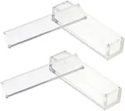 COSMEVIVI 2pcs Acrylic Dice Storage Box Magnetic Lock Organizing Case for Lightweight Dice Organizer Box