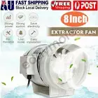 2023 8" Inch Silent Extractor Fan Duct Hydroponic Inline Exhaust Industrial Vent