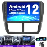 Wireless CarPlay Android Auto GPS Radio For Subaru Forester Impreza 2008-12 9''