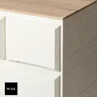 在飛比找momo購物網優惠-【HOLA】木紋抽屜收納櫃W55-四層