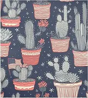 Refrigerator Magnet Cover Decorative Magnetic Dishwasher Front Door Cover Sticker for Home Kitchen Decor, 23x26 Inch American Independence Day Elements Cactus and American Flag Red White and B