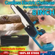 Cordless 8'' Electric One-Hand Wood Cutting Saw Chainsaw For Makita 18V Battery