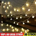 Battery/USB LED Globe Bulb Ball Fairy String Lights Garden In/Outdoor Waterproof