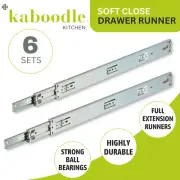 Drawer Slides Runners for Kitchen Bathroom Cabinet Ball Bearing 500mm Durable