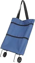 FELTECHELECTR Foldable Grocery Cart with Wheels Large Capacity Shopping Trolley Sturdy Tote Bag for Groceries Laundry and Outdoor Use Convenient