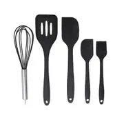 1Set Silicone Cooking Utensil Sets Whisk Spatula Pastry Brush Slotted Turner Heat Resistant Baking Tools Set Kitchen Accesseries