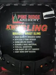 Pine Ridge Archery Wrist KwikSling Braided Bow Kwik Sling Black Silver 2582-SBK