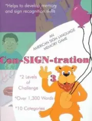Sign Language Con-SIGN-tration Memory Game CD #1 2 3 & 4 Bundle fo ASL American