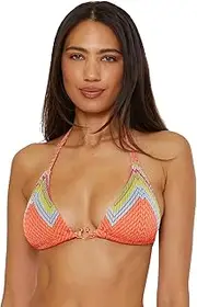 [BECCA] Women's Summer Sunrise Triangle Bikini Top, Adjustable, Tie Back, Swimwear Separates