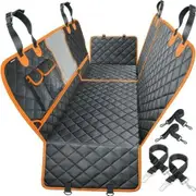 4-in-1 Convertible Dog Car Seat Cover Waterproof Nonslip 600D Heavy Scratchproof for Cars Back Seat with Mesh Window for Cars Trucks and SUVs