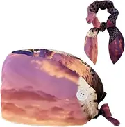 [YTYVAGT] Scrub Caps Women,Scrub Hats Suitable for Women,African Savannah Animal Leopard