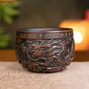 Dragon Hand-embossed High-end Ceramic Tea Set Cups Purple Pottery Tea Cup