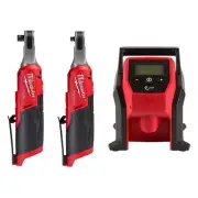 Milwaukee Cordless Rachet 3/8" + 1/4" 12V Li-Ion High-Speed Brushless + Inflator